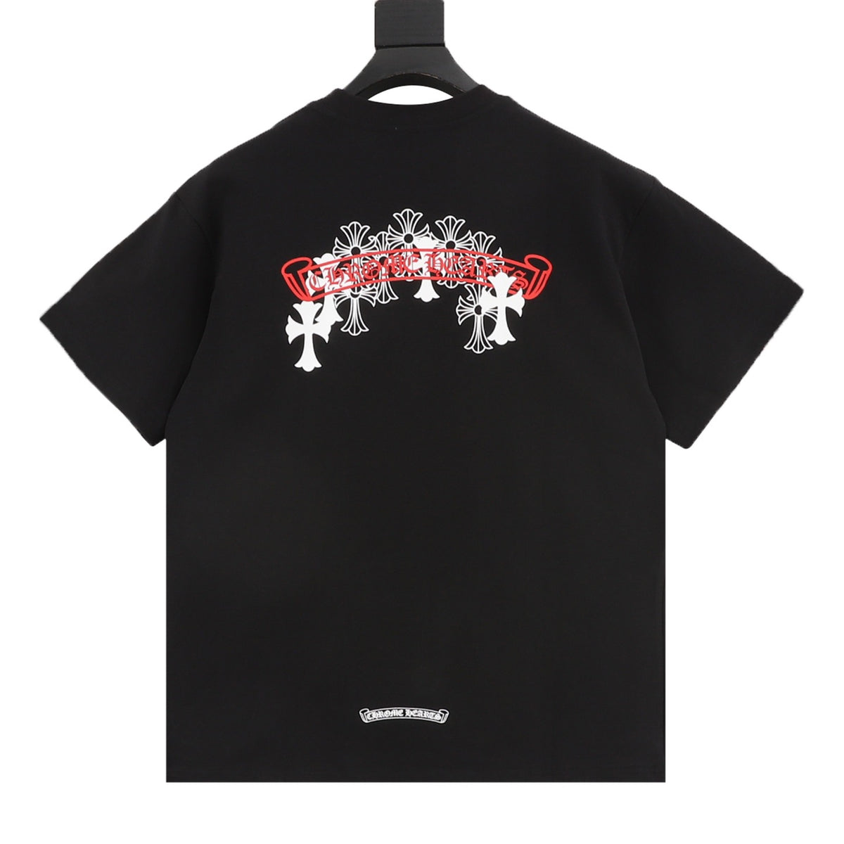 Chrome Hearts Scroll Black-and-White Cross T-Shirt product detail 2