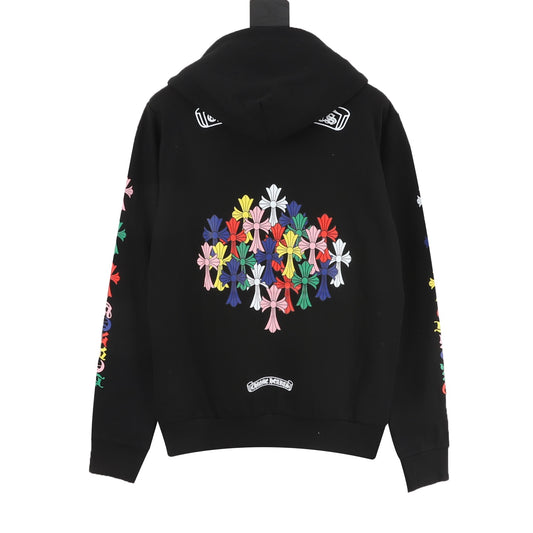 Chrome Hearts Multicolor Cross Print Hoodie product detail 2