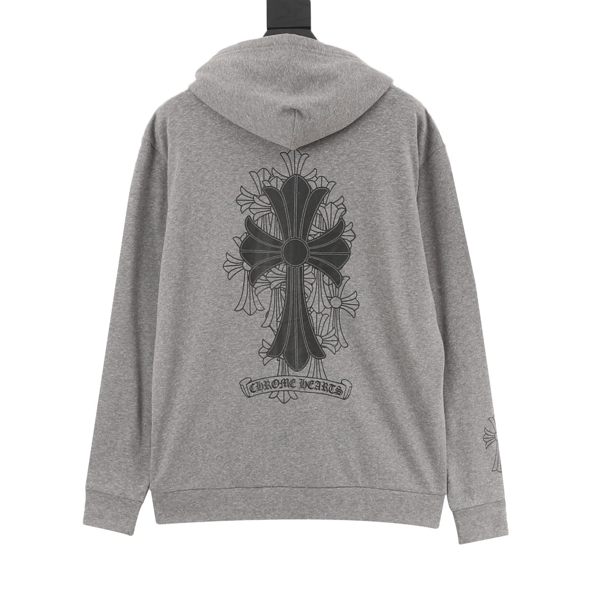 Chrome Hearts Cross Floral Print Hoodie - Grey product detail 2