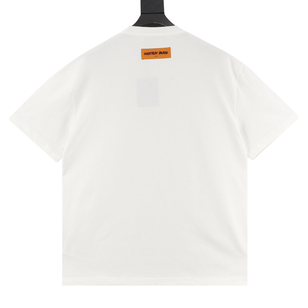 Louis Vuitton Tricolor Beaded Embroidered T-Shirt - Black product detail 2