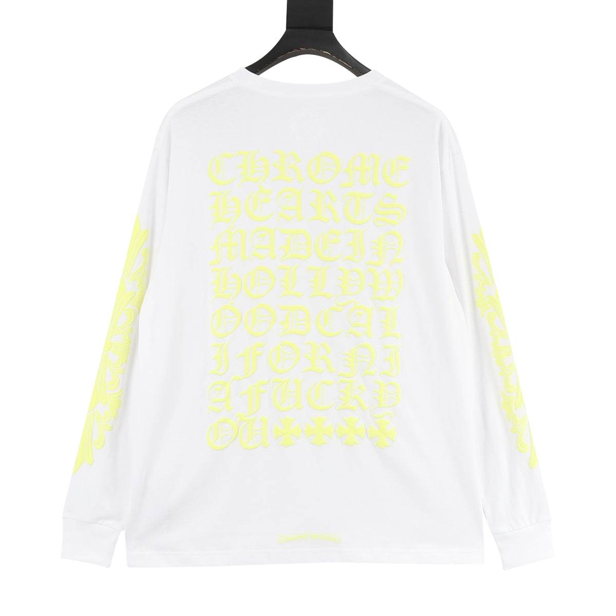 Chrome Hearts Yellow Script Cross-Sleeve Long-Sleeve T-Shirt product detail 2
