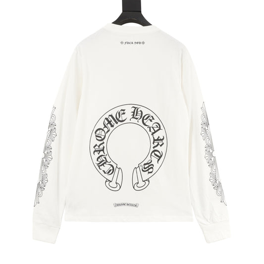 Chrome Hearts Outline Horseshoe Long-Sleeve T-Shirt product detail 2
