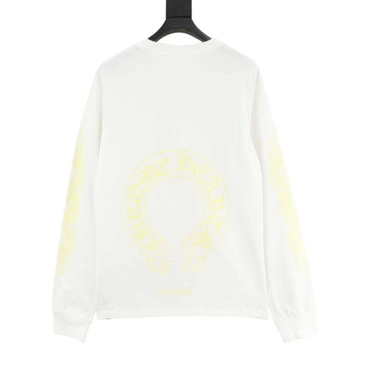 Chrome Hearts Yellow Horseshoe Print Long-Sleeve T-Shirt product detail 2