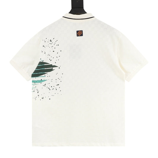Louis Vuitton Tonal Damier Print Polo Shirt product detail 2