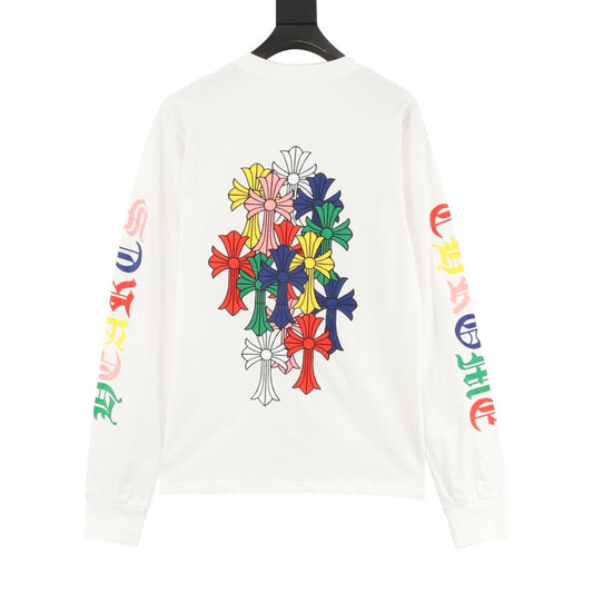 Chrome Hearts Multicolor Cross Print Long-Sleeve T-Shirt product detail 2