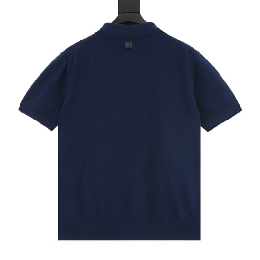 Louis Vuitton Openwork Letter Jacquard Knit Polo Shirt product detail 2