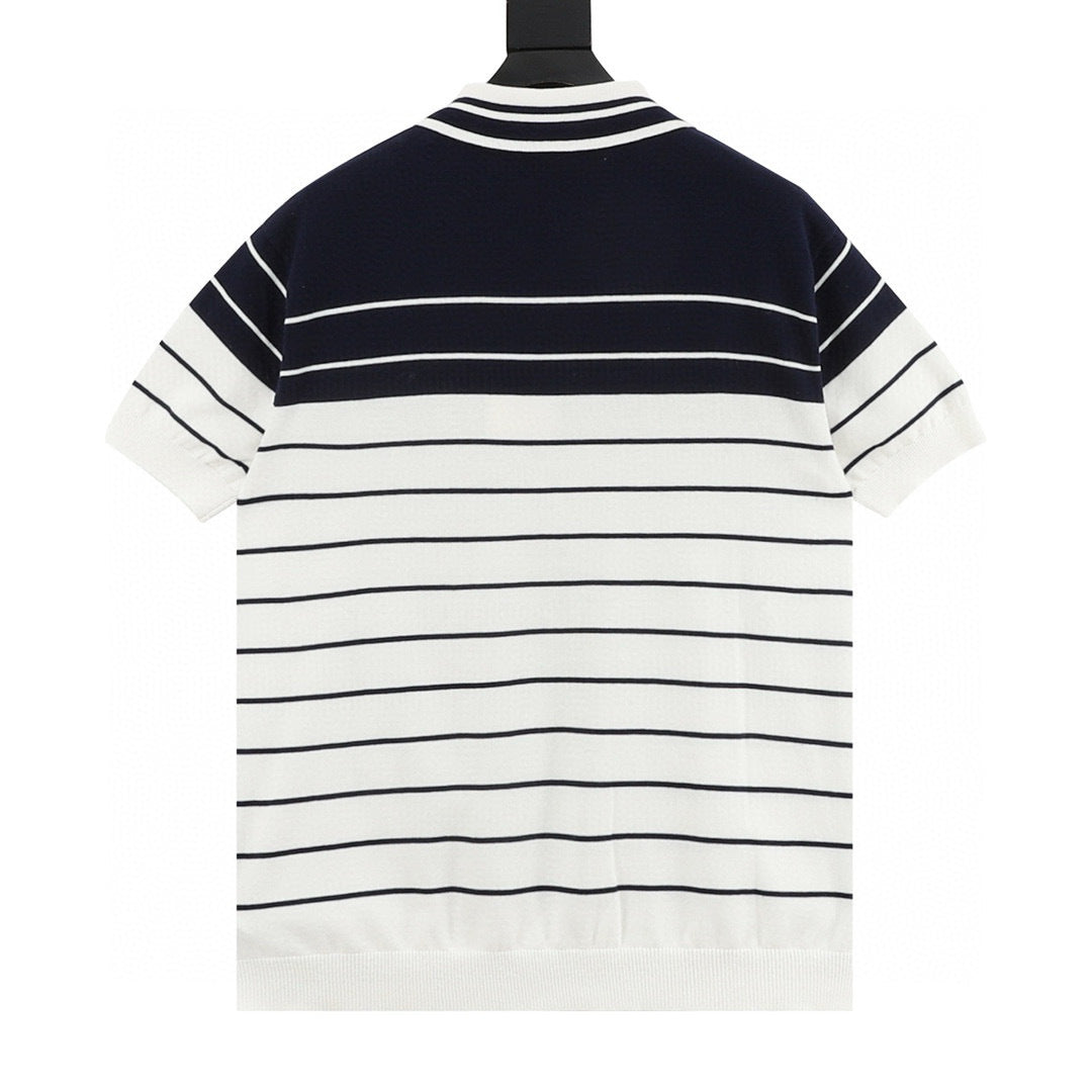 Gucci Jacquard Stripe Knit Polo Shirt product detail 2