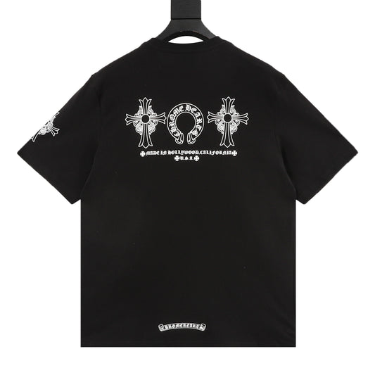 Chrome Hearts Horseshoe Cross Print T-Shirt product detail 2