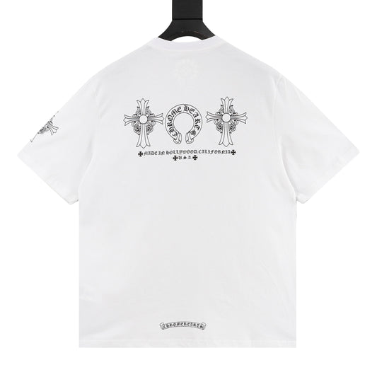 Chrome Hearts Horseshoe Cross Print T-Shirt product detail 2