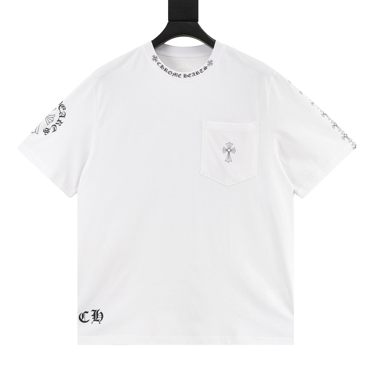 Chrome Hearts Gothic Script Cross Print T-Shirt product detail 2