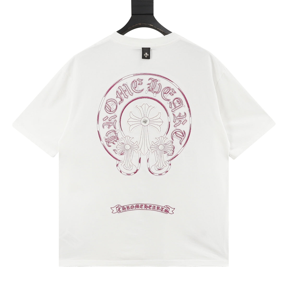 Chrome Hearts Horseshoe Cross Patch Distressed T-Shirt product detail 2
