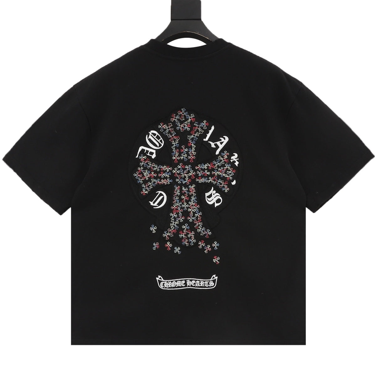 Chrome Hearts Multicolor Cross Patch Embroidered T-Shirt product detail 2