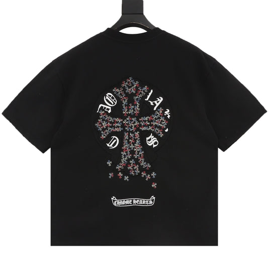 Chrome Hearts Multicolor Cross Patch Embroidered T-Shirt product detail 2