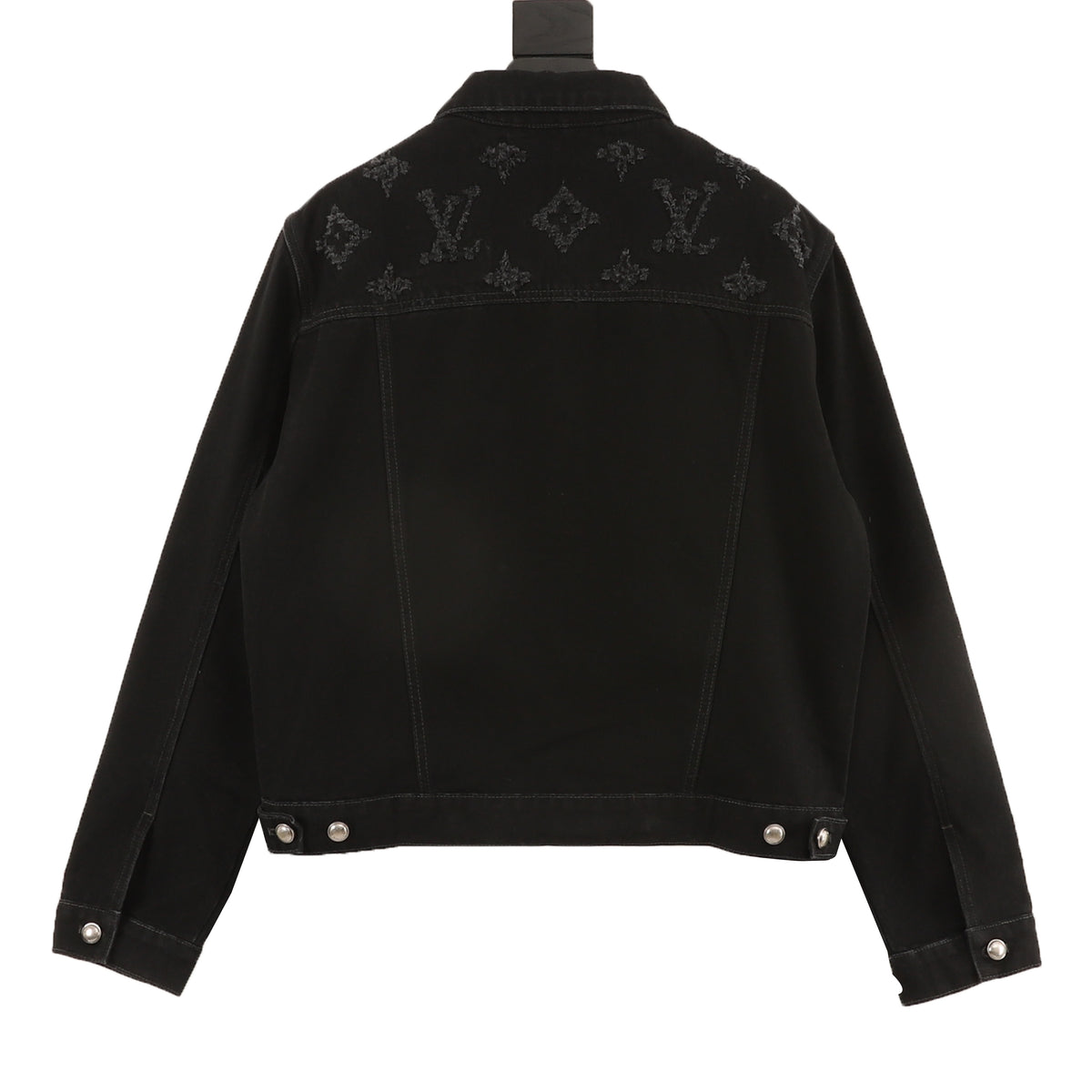 Louis Vuitton Monogram Distressed Denim Jacket - Black product detail 2