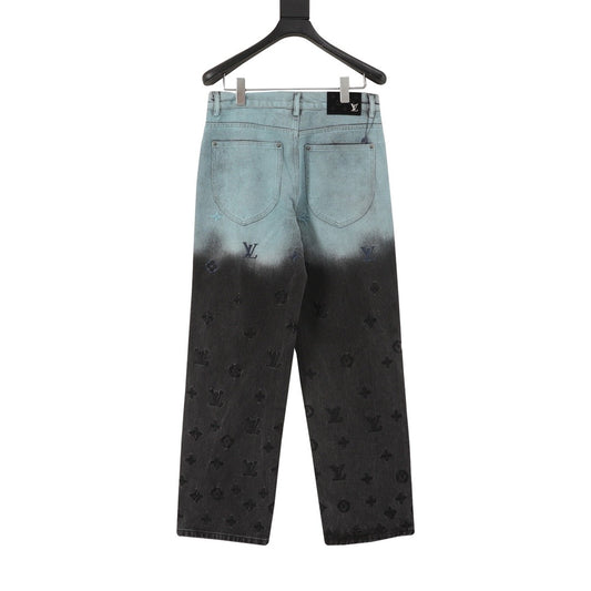 Louis Vuitton Gradient Embroidered Denim Pants product detail 2