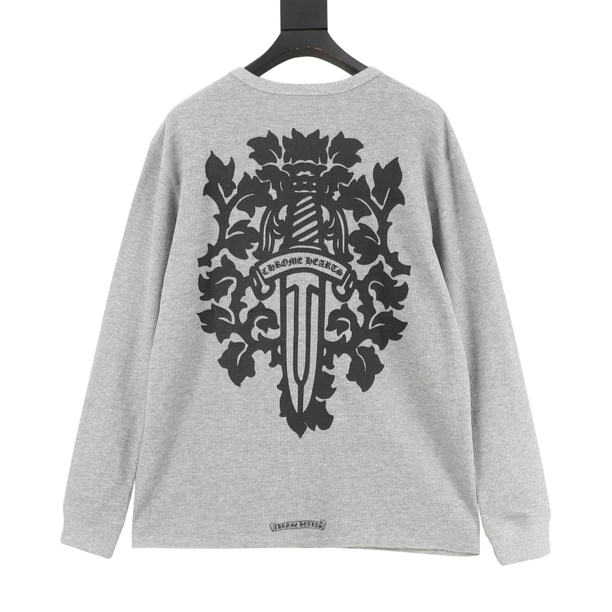 Chrome Hearts Waffle-Knit Vine Dagger Print Long-Sleeve Top product detail 2