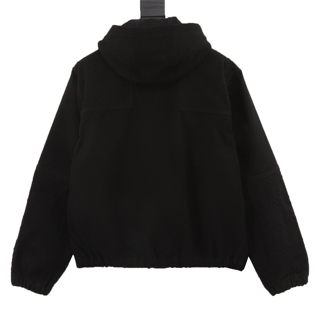 Louis Vuitton Embossed Monogram Hooded Denim Jacket product detail 2