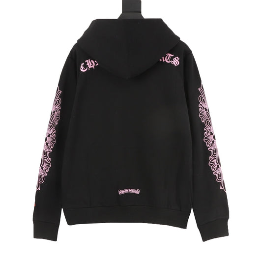 Chrome Hearts Pink Gothic Script Hoodie product detail 2