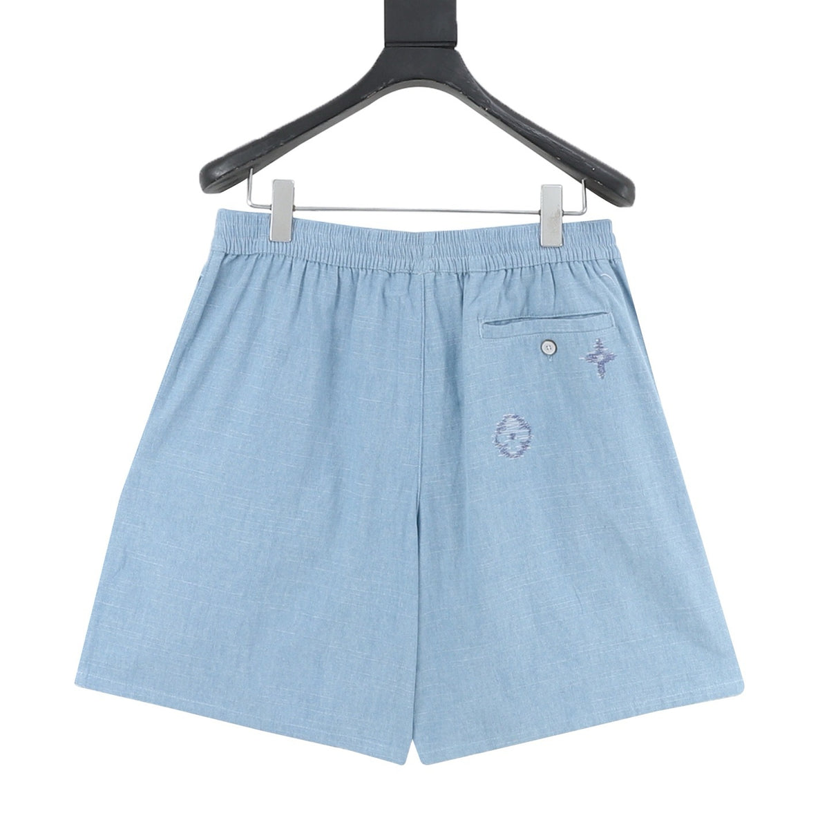 Louis Vuitton Embroidered Denim Shorts - Light Blue product detail 2