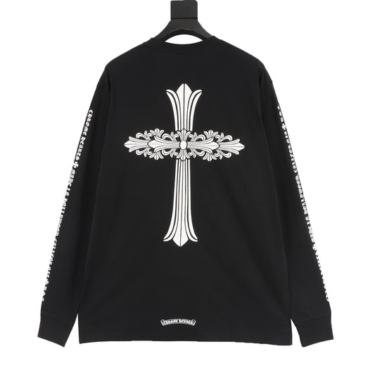 Chrome Hearts Floral Cross Print Long-Sleeve T-Shirt product detail 2