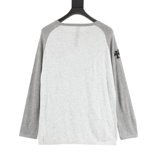 Chrome Hearts Leather Cross Contrast Knit Long-Sleeve Top product detail 2