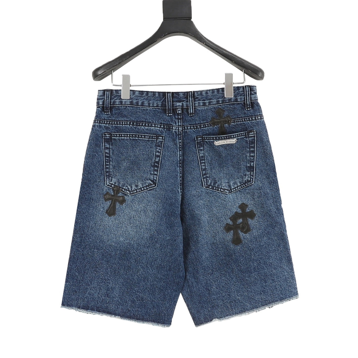 Chrome Hearts Leather-Label Cross Denim Shorts product detail 2