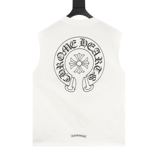 Chrome Hearts Gothic Script Horseshoe Tank Top product detail 2