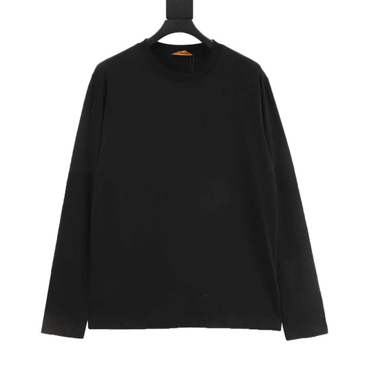 Louis Vuitton Embossed Logo Long-Sleeve T-Shirt - Black front view