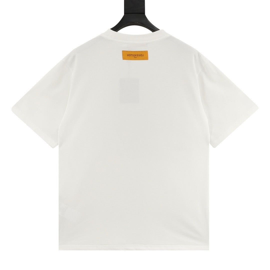 Louis Vuitton Graffiti Logo Print T-Shirt product detail 2