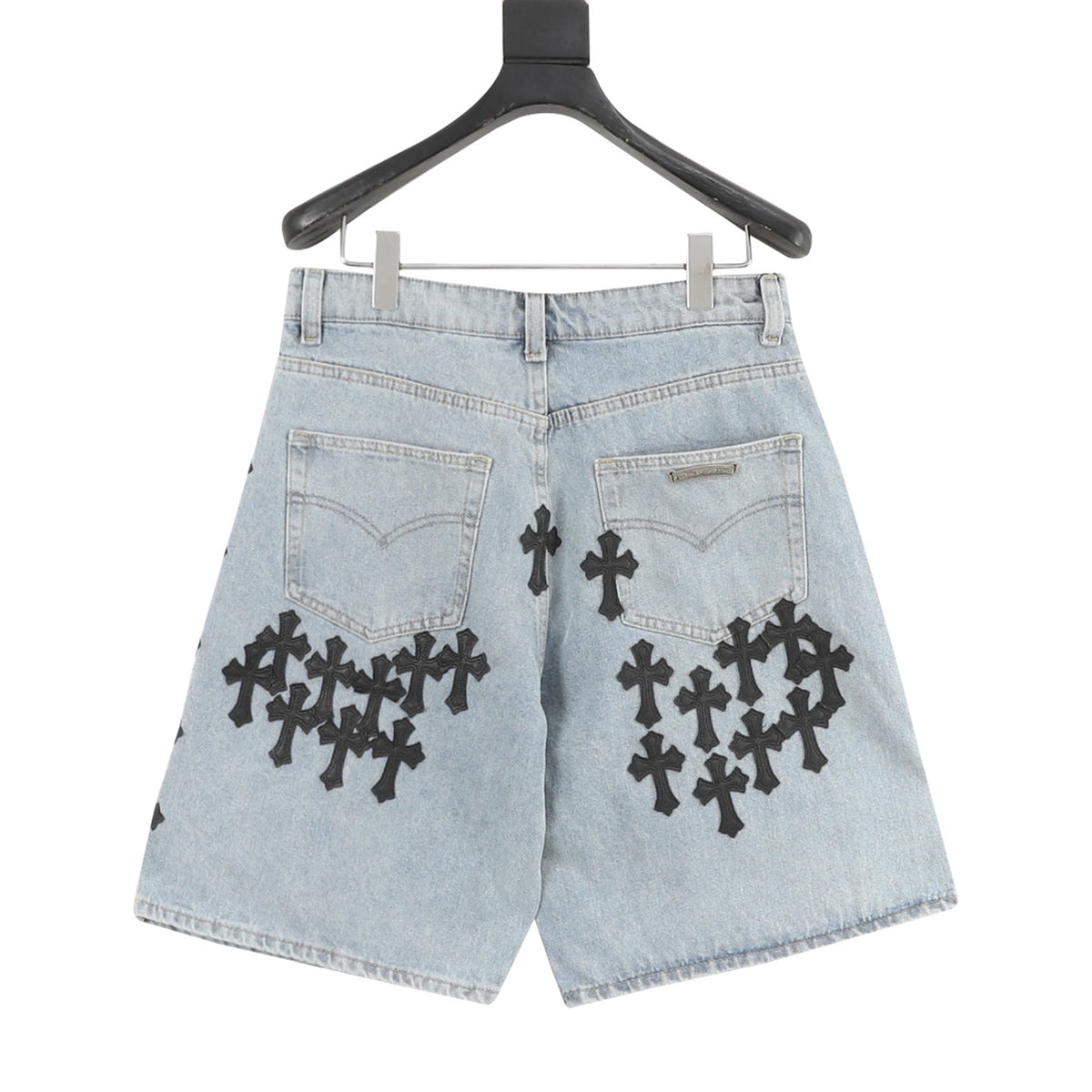 Chrome Hearts Leather-Label Cross Denim Shorts product detail 2
