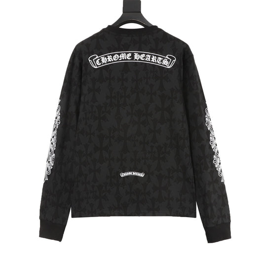 Chrome Hearts Tonal All-Over Print Long-Sleeve T-Shirt product detail 2