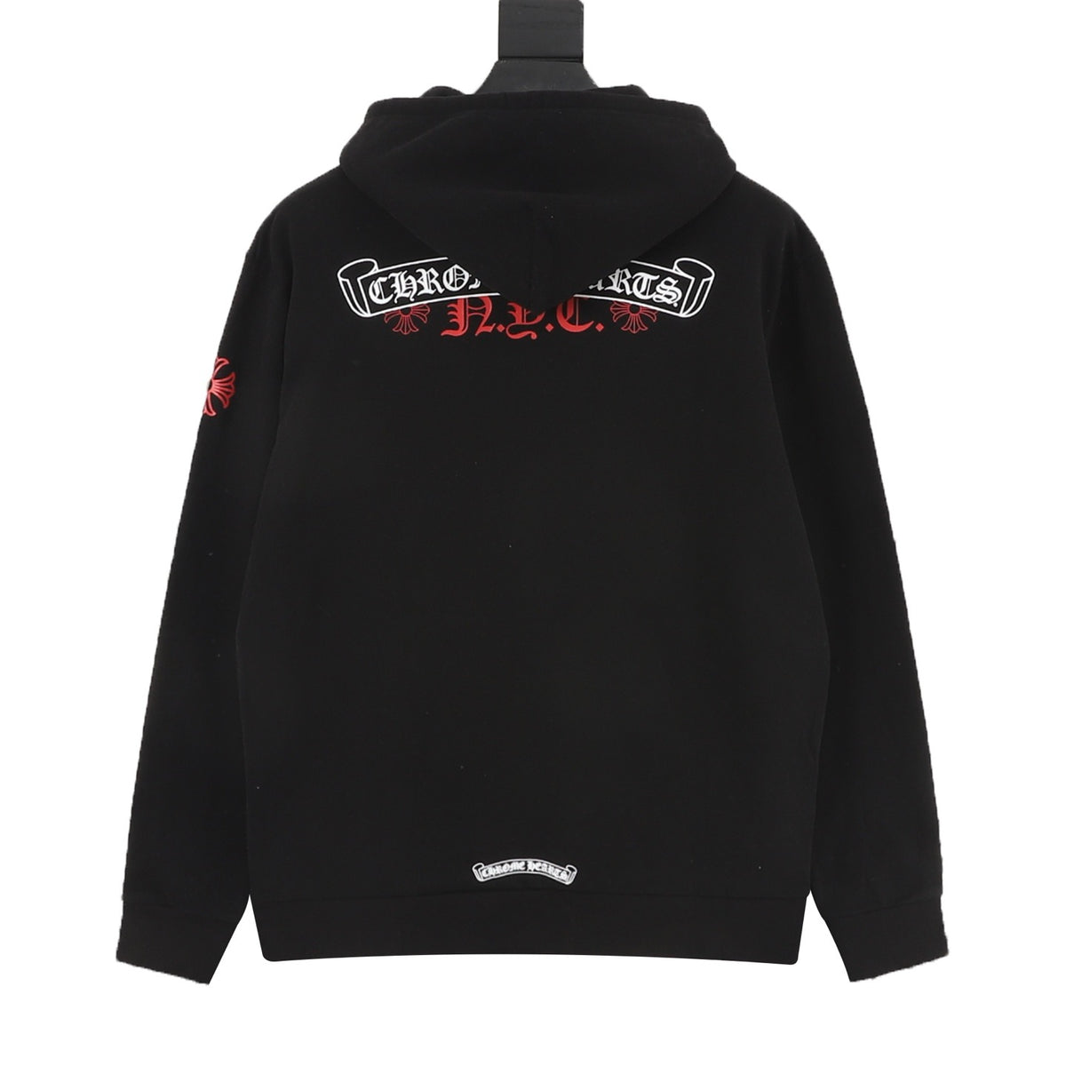 Chrome Hearts Scroll Logo Print Zip Hoodie product detail 2