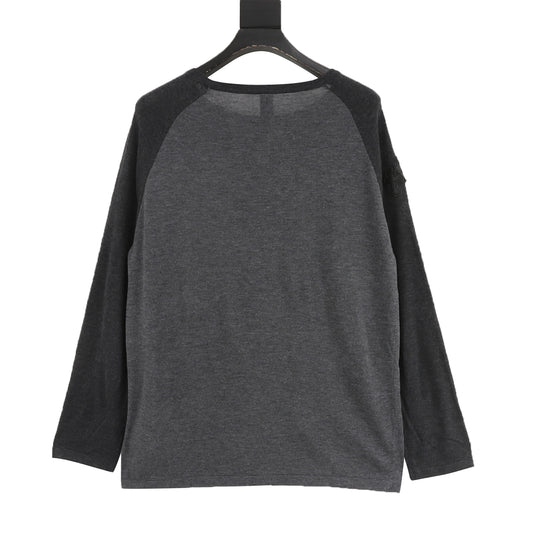 Chrome Hearts Leather Cross Contrast Knit Long-Sleeve Top product detail 2
