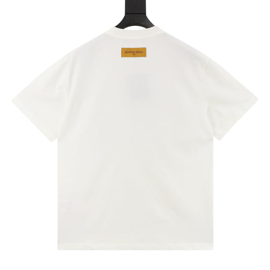 Louis Vuitton Three-Flower Sketch Embroidered T-Shirt product detail 2