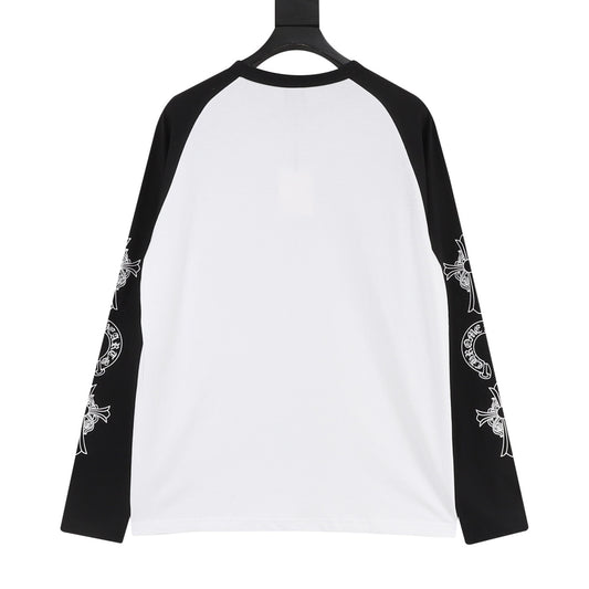 Chrome Hearts Gothic Script Collar Contrast Long-Sleeve Top product detail 2