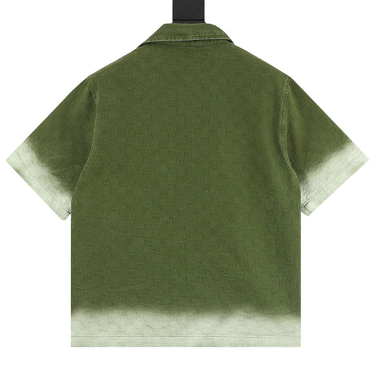 Gucci Gradient Monogram Jacquard Denim Short-Sleeve Jacket product detail 2