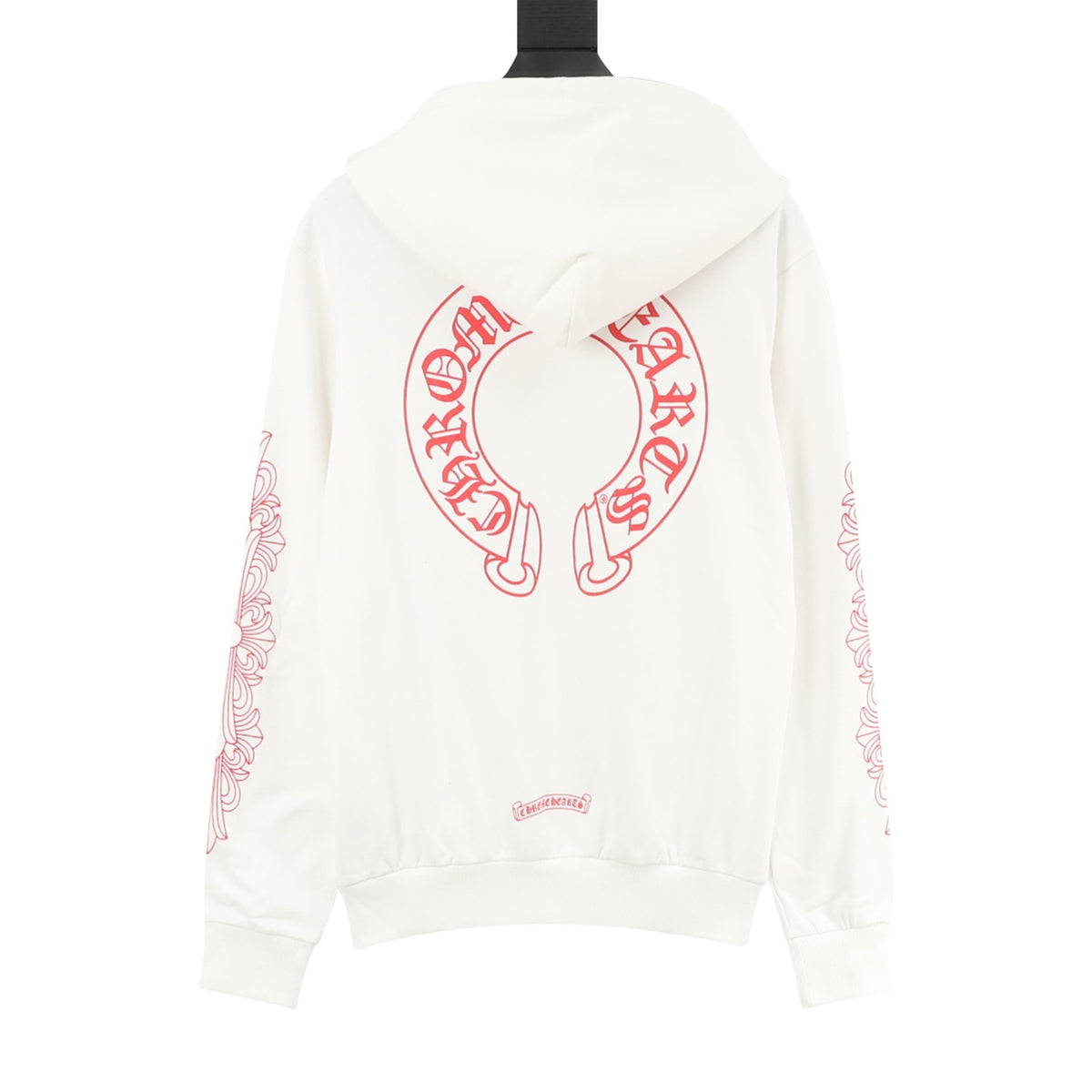 Chrome Hearts Gothic Script Horseshoe Print Hoodie product detail 2