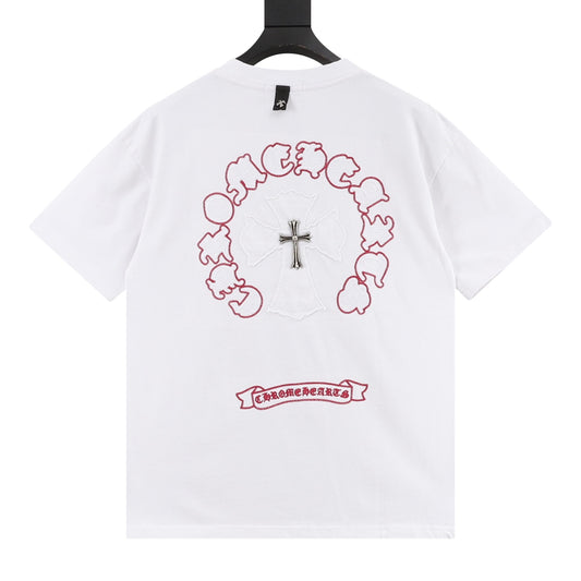 Chrome Hearts Letter Patch Hardware Cross T-Shirt product detail 2