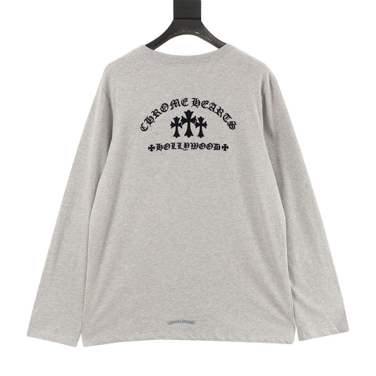 Chrome Hearts Flocked Cross Long-Sleeve T-Shirt product detail 2