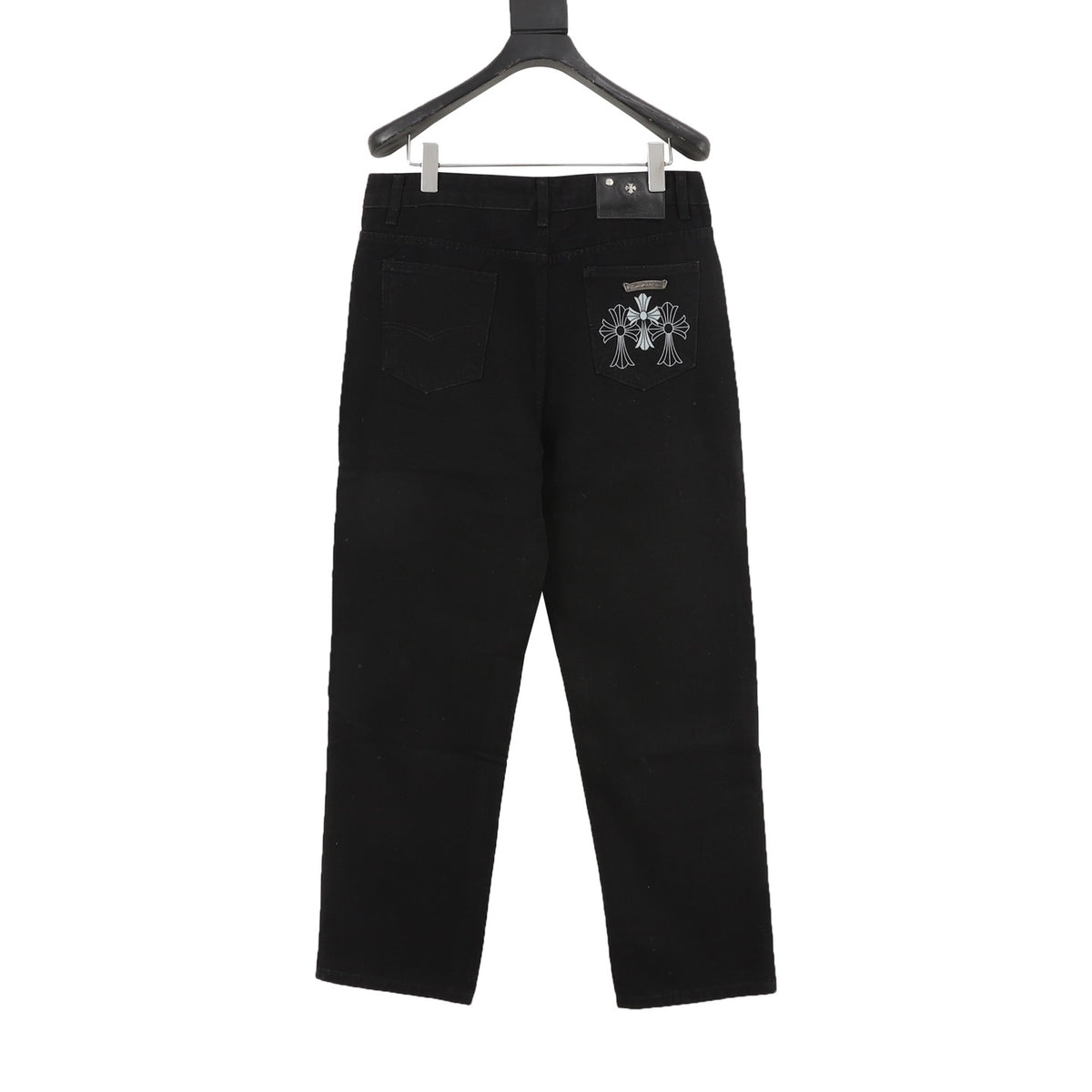 Chrome Hearts Cross Patch Embroidered Washed Jeans product detail 2