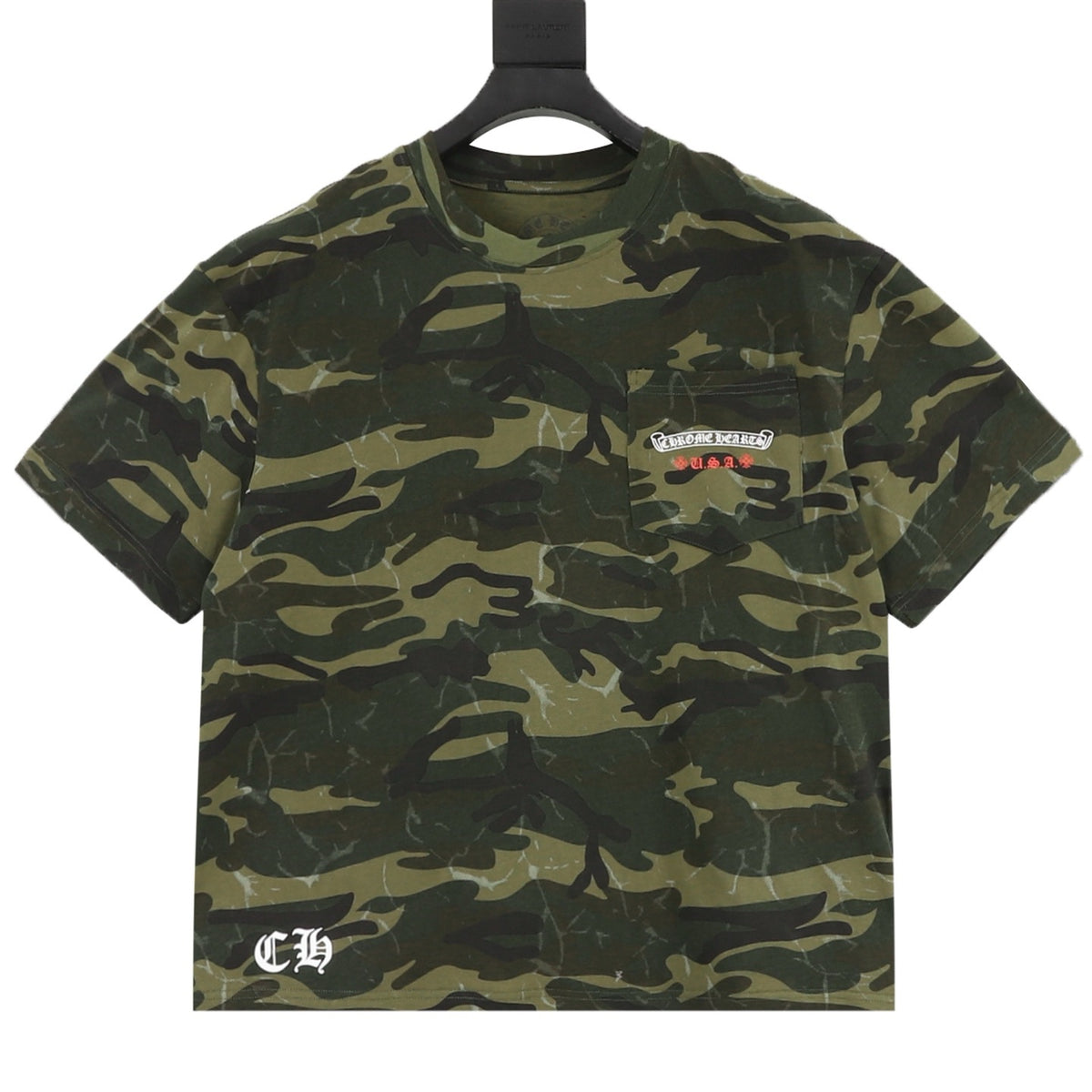 Chrome Hearts Camo Flag Print T-Shirt product detail 2