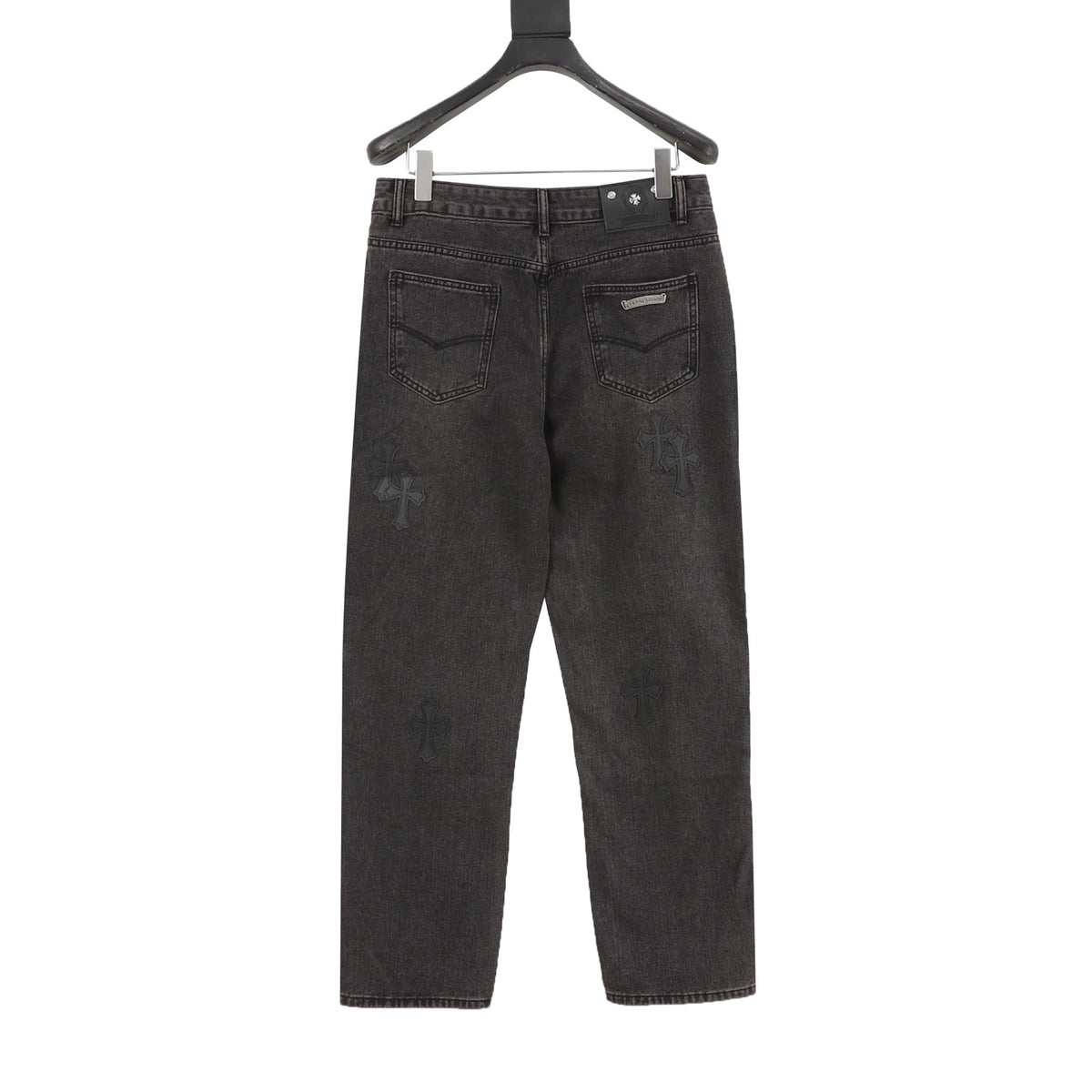 Chrome Hearts Cross Patch Embroidered Washed Jeans product detail 2