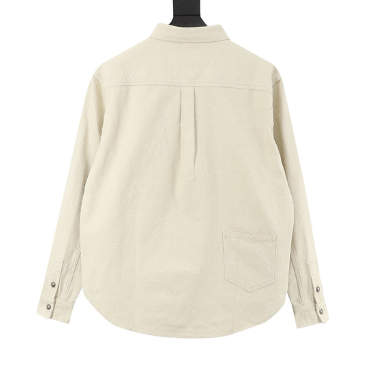Louis Vuitton Monogram Needle-Punched Denim Shirt Jacket - Ivory product detail 2