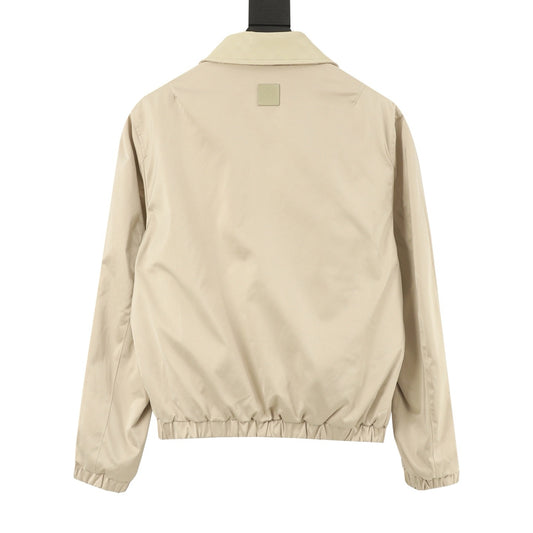 Louis Vuitton Damier Reversible Leather-Collar Jacket - Beige product detail 2