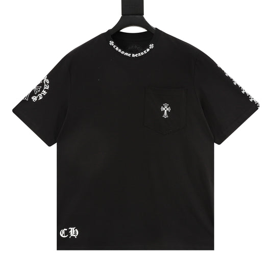 Chrome Hearts Gothic Script Cross Print T-Shirt product detail 2