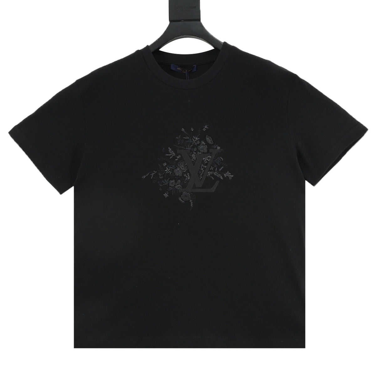 Louis Vuitton Bouquet Embroidered T-Shirt - Black front view