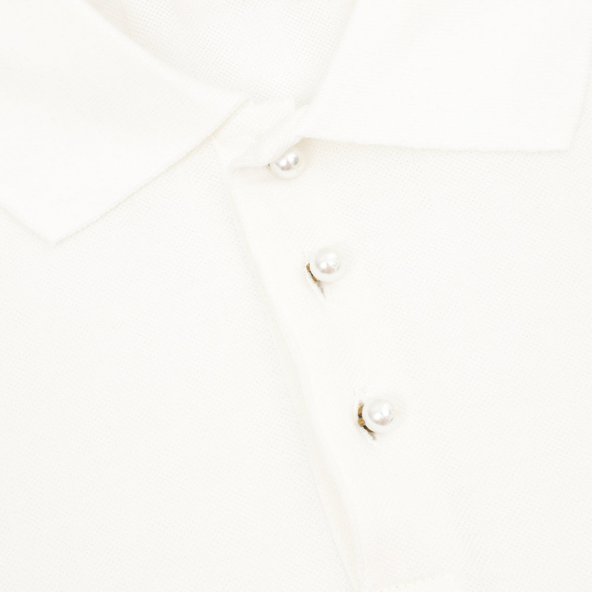 Louis Vuitton Damier Embroidered Pearl-Button Polo - Black product detail 2