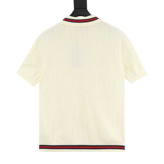Gucci Pocket Embroidered Knit Polo Shirt product detail 2