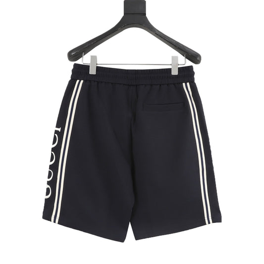 Gucci Side-Stripe Letter Embroidered Sport Shorts product detail 2