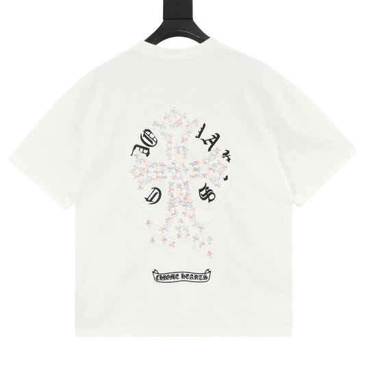 Chrome Hearts Multicolor Cross Patch Embroidered T-Shirt product detail 2
